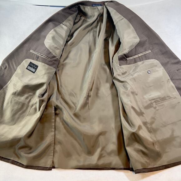 Suit Jacket Coppley for Rochester Big & Tall Men's 46XT 100% Wool 4-Button Cuff - Picture 4 of 13